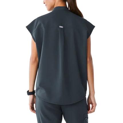 FIGS Women's Rafaela Oversized Scrub Top Dark Harbor