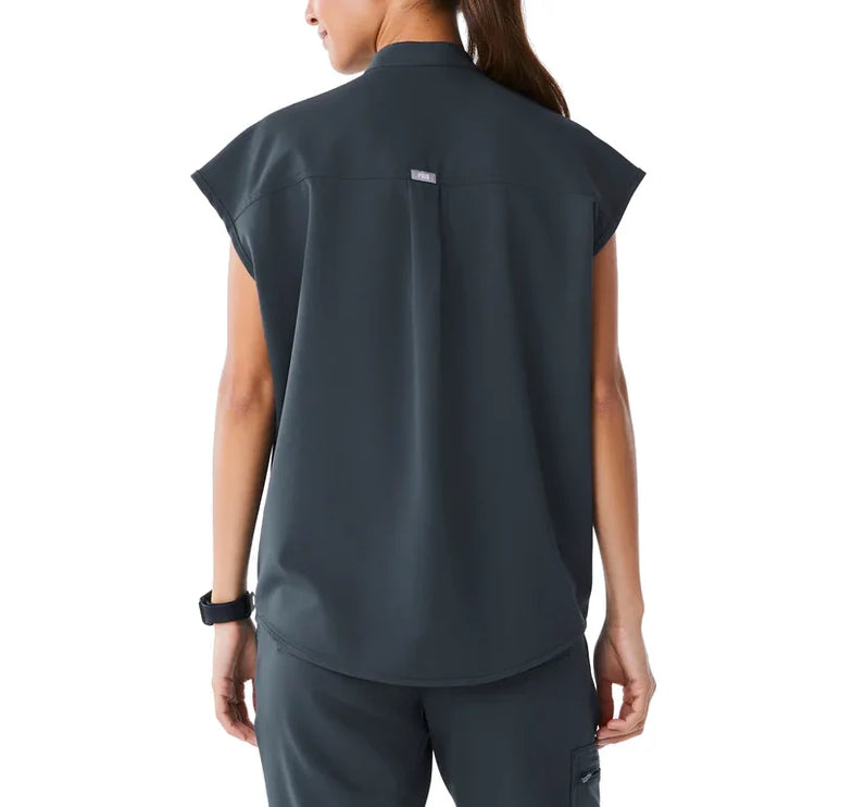 FIGS Women's Rafaela Oversized Scrub Top Dark Harbor