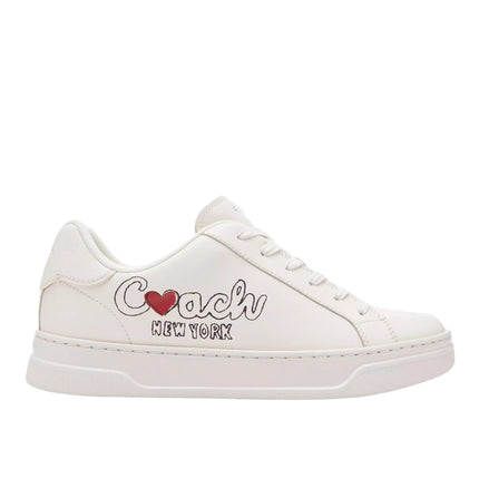 Coach Women's High Line Sneaker With Heart Chalk Multi