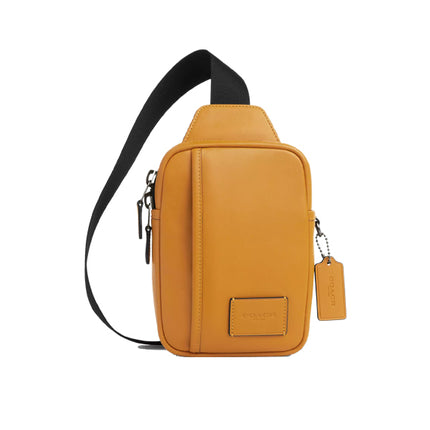 Coach Unisex Edge L Pack Gunmetal/Mustard