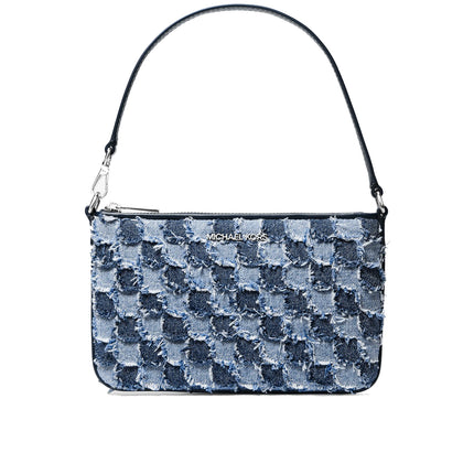 Michael Kors Women's Jet Set Travel Small Patchwork Denim Convertible Wristlet Washed Denim