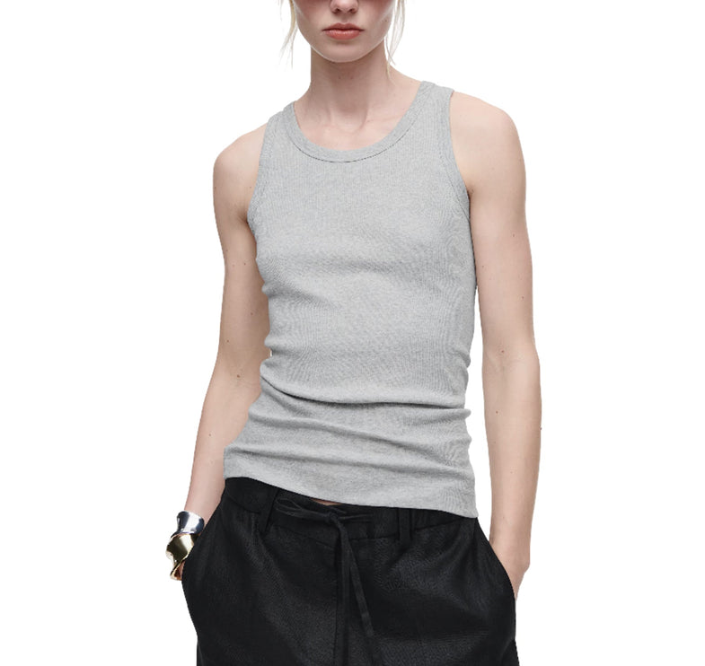 COS Women's Ribbed Tank Top Grey Melange