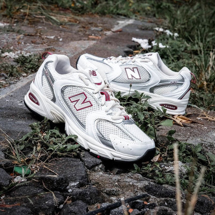 New Balance 530 Sea Salt with White and Mercury Red MR530SZ