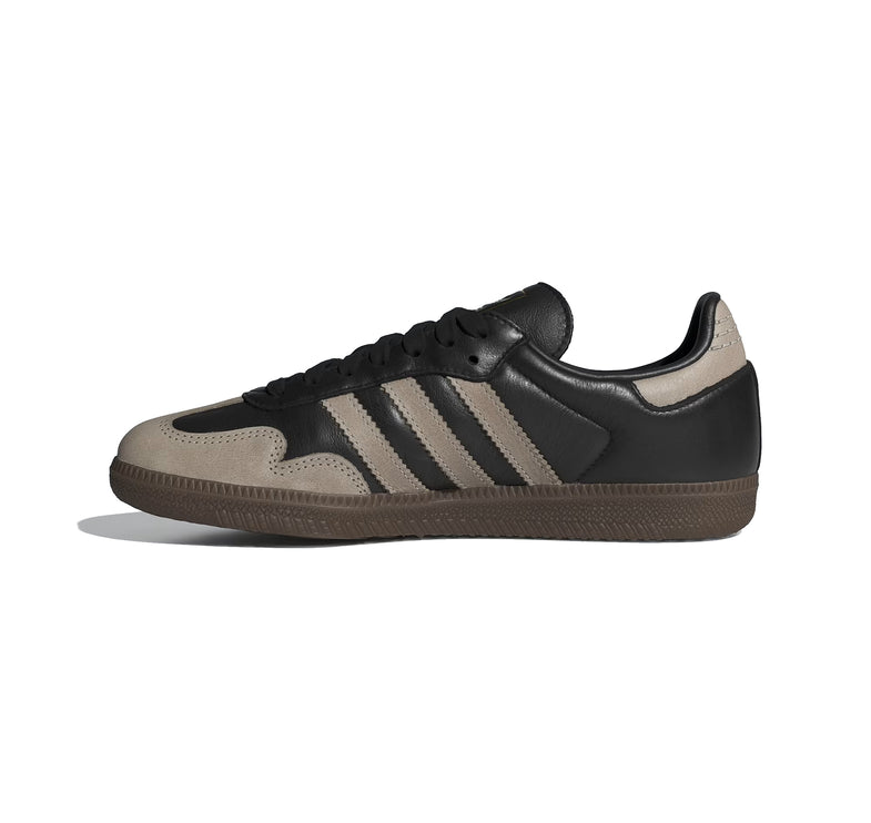 Adidas Women's Samba OG Shoes Core Black/Wonder Beige/Gold Metallic KJ0995