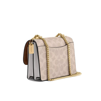 Coach Women's Mini Klare Crossbody Bag In Signature Canvas Gold/Sand/Chalk