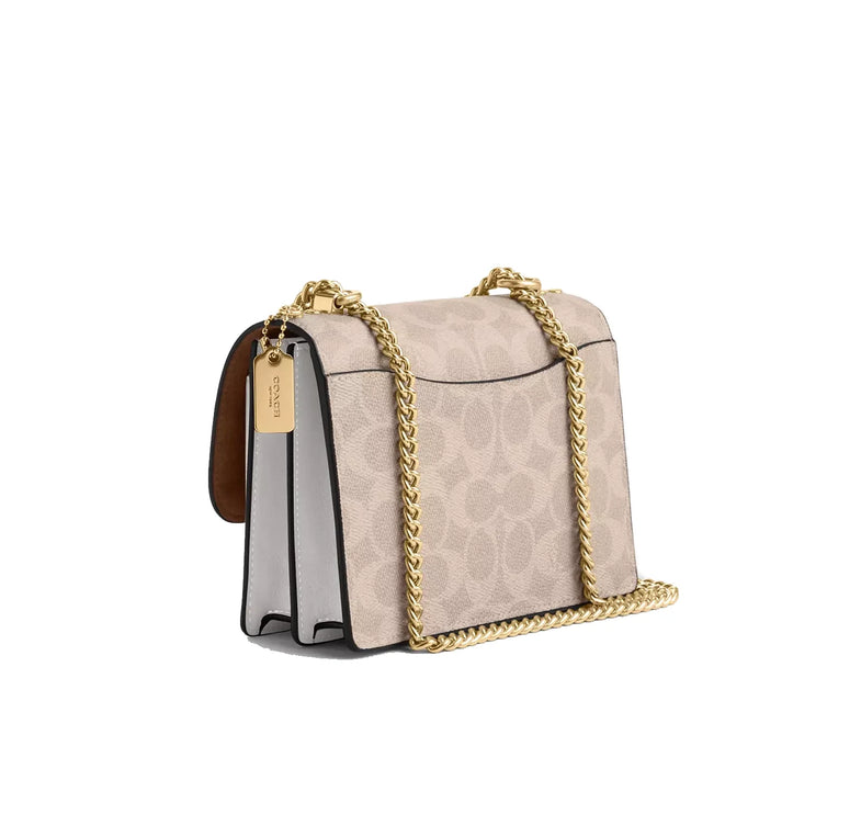 Coach Women's Mini Klare Crossbody Bag In Signature Canvas Gold/Sand/Chalk