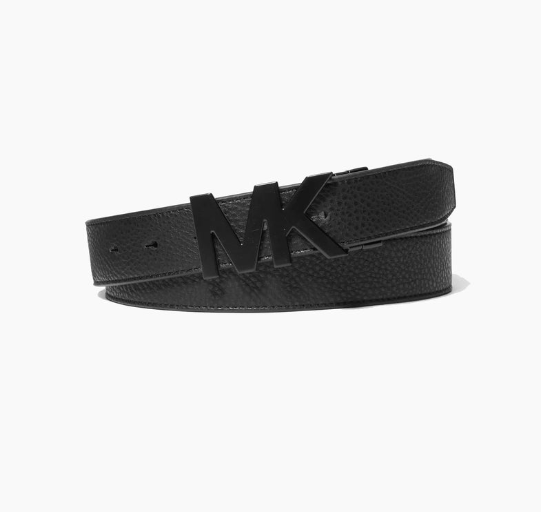 Michael Kors Men's Reversible Signature Logo Buckle Belt Black