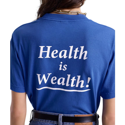 Sporty & Rich Women's Health is Wealth T-Shirt Team Blue/White