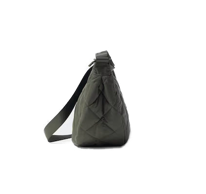 Uniqlo Unisex Round Shoulder Bag Quilted 56 Olive