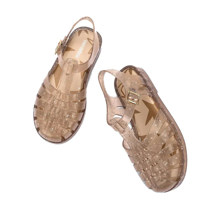 Mini Melissa Kids Possession Sandal  Starry Beige