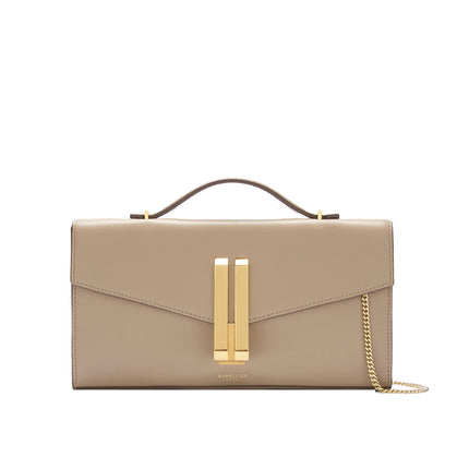 DeMellier London Women's The Vancouver Clutch Dark Sand Smooth