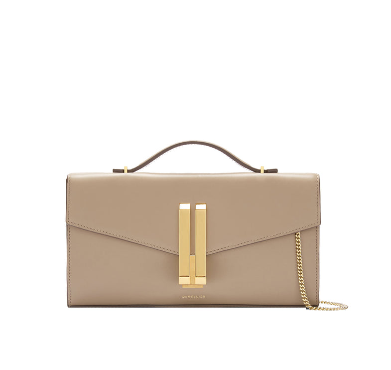 DeMellier London Women's The Vancouver Clutch Dark Sand Smooth