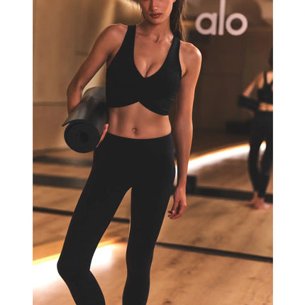 alo Women's Airbrush Low-Rise Legging Black
