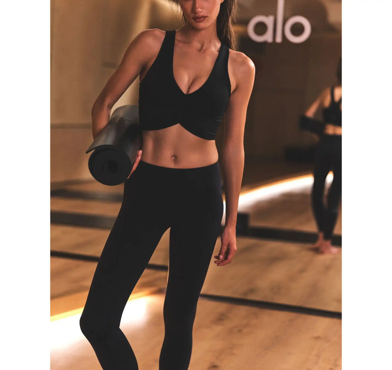 alo Women's Airbrush Low-Rise Legging Black