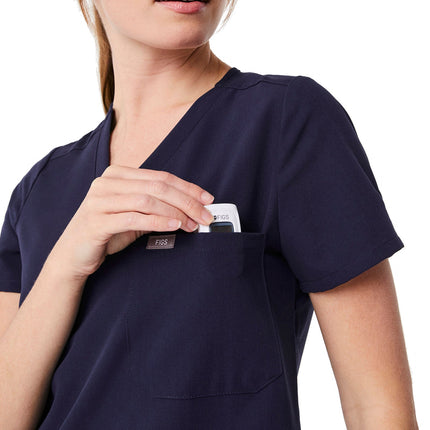FIGS Women's Catarina One Pocket Scrub Top Navy