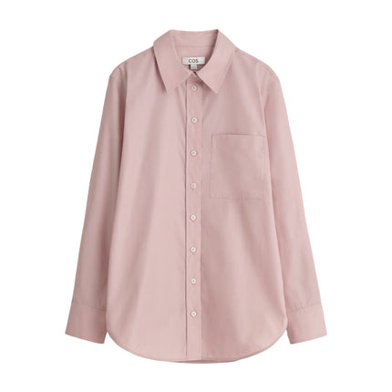COS Women's Tailored Pima Cotton Shirt Pink