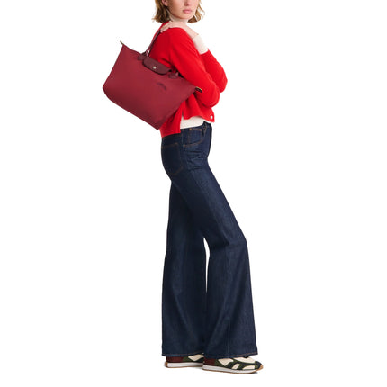 Longchamp Women's Le Pliage Green M Tote Bag Pomegranate