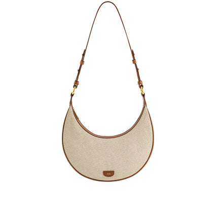 JW PEI Women's Carly Canvas Saddle Bag Beige