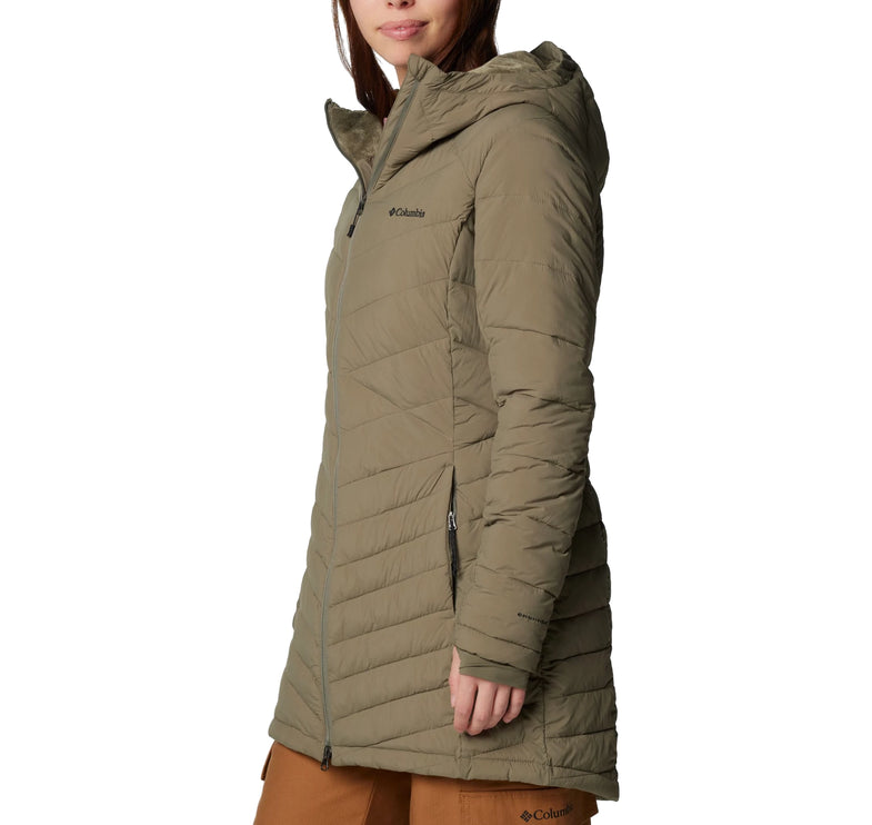 Columbia Women's Joy Peak II Mid Hooded Jacket Stone Green