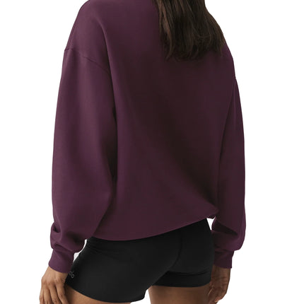 alo Women's Accolade 1/4 Zip Pullover Rich Bordeaux