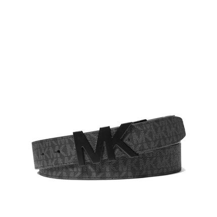 Michael Kors Men's Reversible Signature Logo Buckle Belt Black