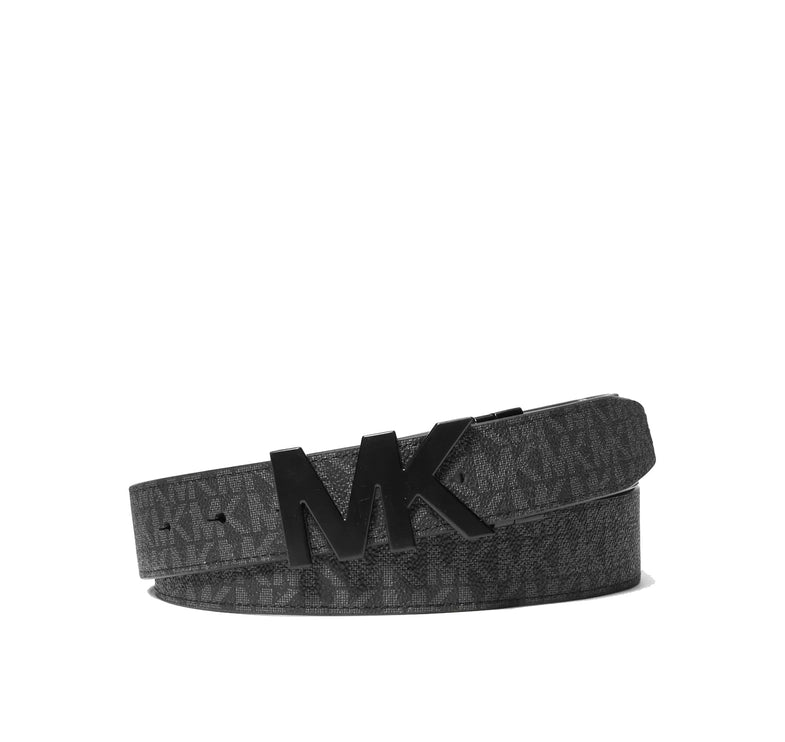 Michael Kors Men's Reversible Signature Logo Buckle Belt Black