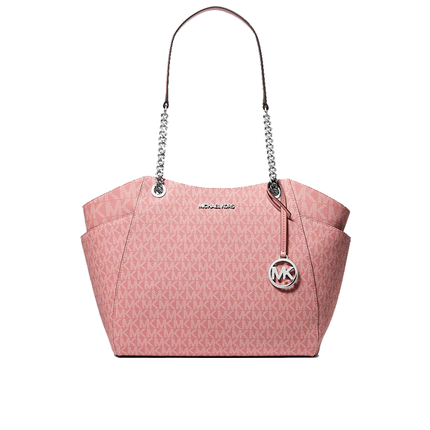 Michael Kors Women's Jet Set Large Signature Logo Shoulder Bag Sunset Rose