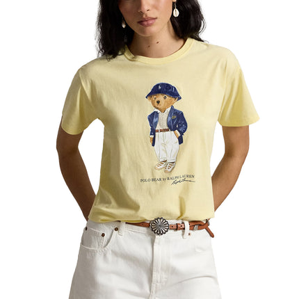 Polo Ralph Lauren Women's Polo Bear Cotton Jersey Tee Bird Yellow