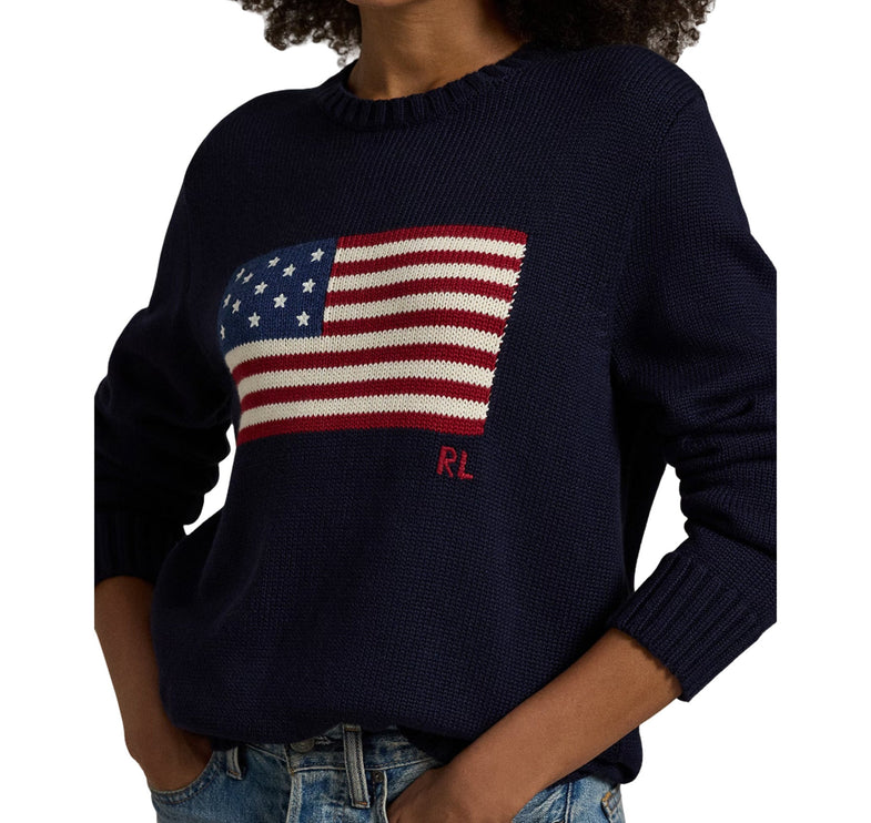 Polo Ralph Lauren Unisex The Iconic Flag Sweater Hunter Navy