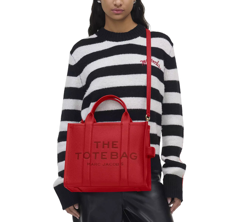 Marc Jacobs Women's The Leather Medium Tote Bag True Red