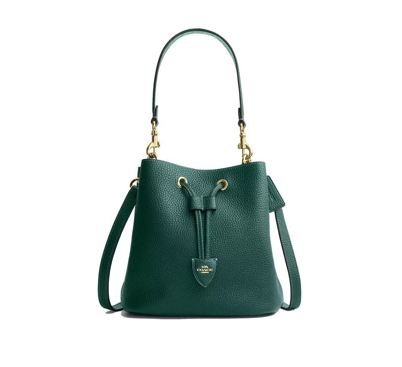 Coach Women's Rowan Bucket Bag Gold/Emerald