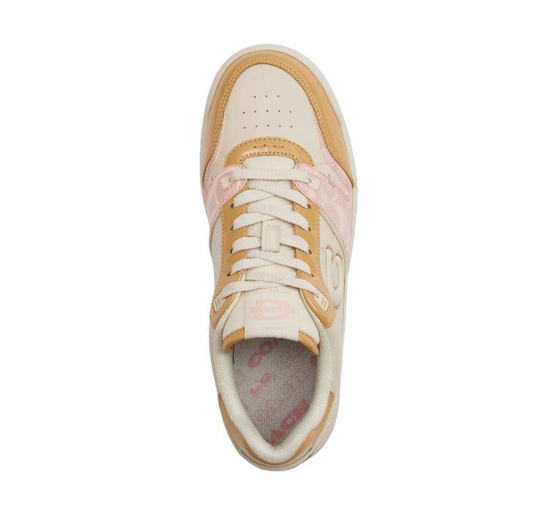 Coach Women's Soho Sneaker With Patent Signature Candy Pink/Light Beige