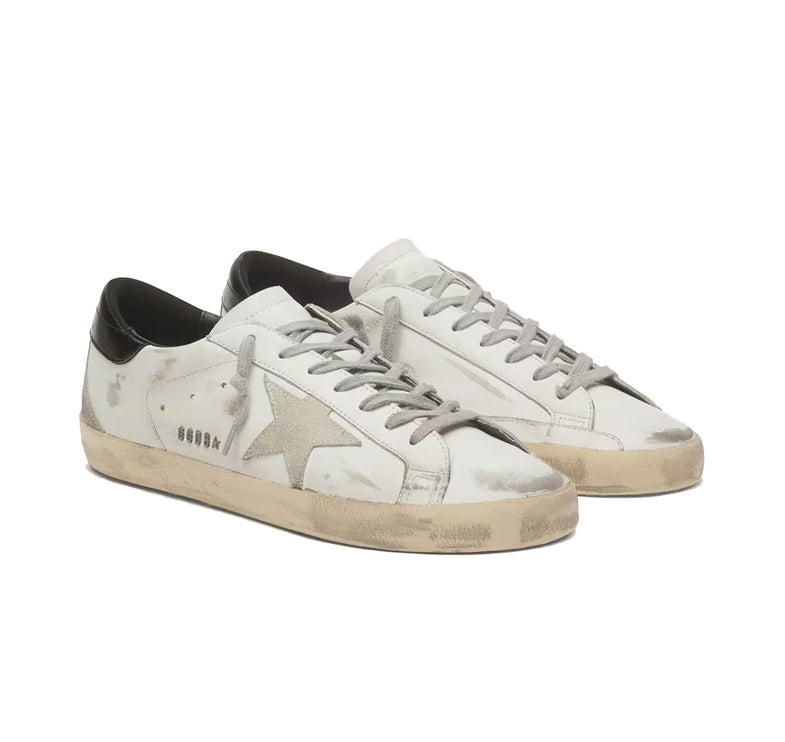 Golden Goose Women's Super Star with Black Heel Tab and Metal Stud Lettering