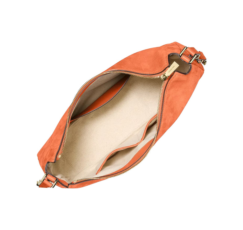 Michael Kors Women's Nolita Medium Nubuck Shoulder Bag Mimosa
