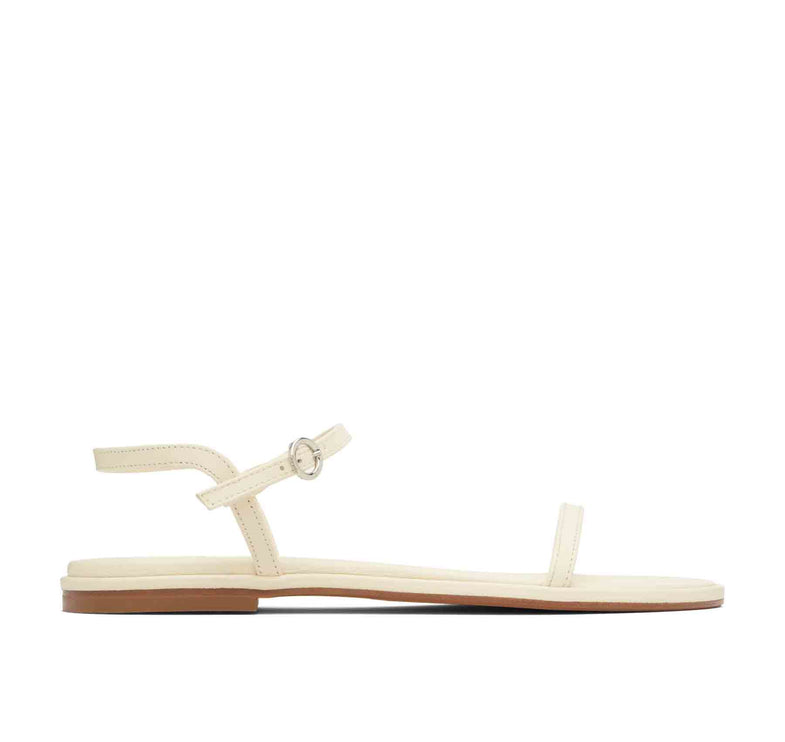 AEYDE Women's Nettie Leather Sandals Black Creamy Nappa