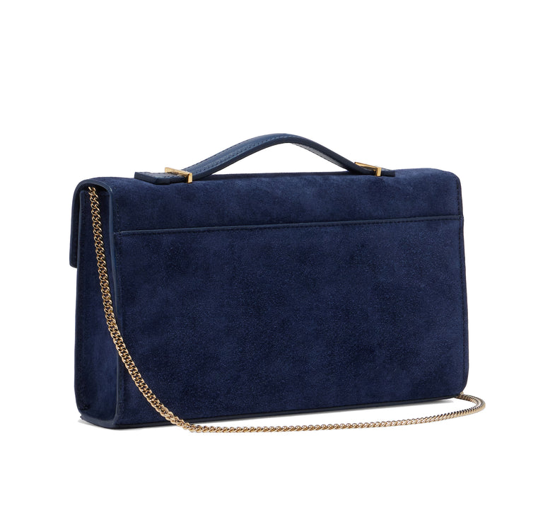 DeMellier London Women's The Vancouver Clutch Navy Suede