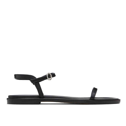 AEYDE Women's Nettie Leather Sandals Black Nappa