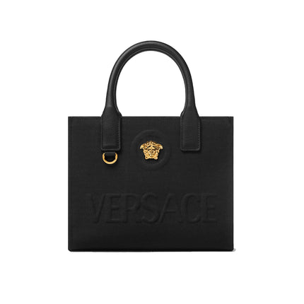 Versace Women's La Medusa Mini Canvas Tote Black