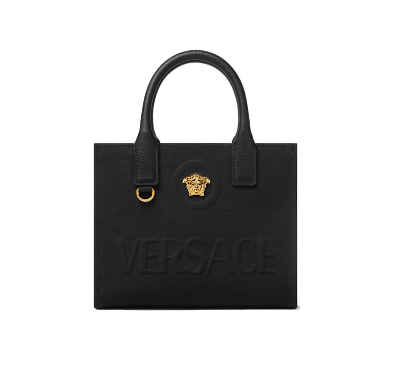 Versace Women's La Medusa Mini Canvas Tote Black
