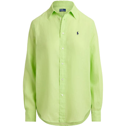 Polo Ralph Lauren Women's Classic Fit Linen Shirt Electric Lime