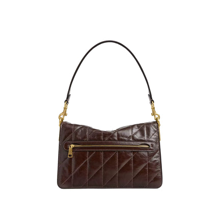 Coach Women's Chain Tabby Shoulder Bag With Quilting Brass/Maple