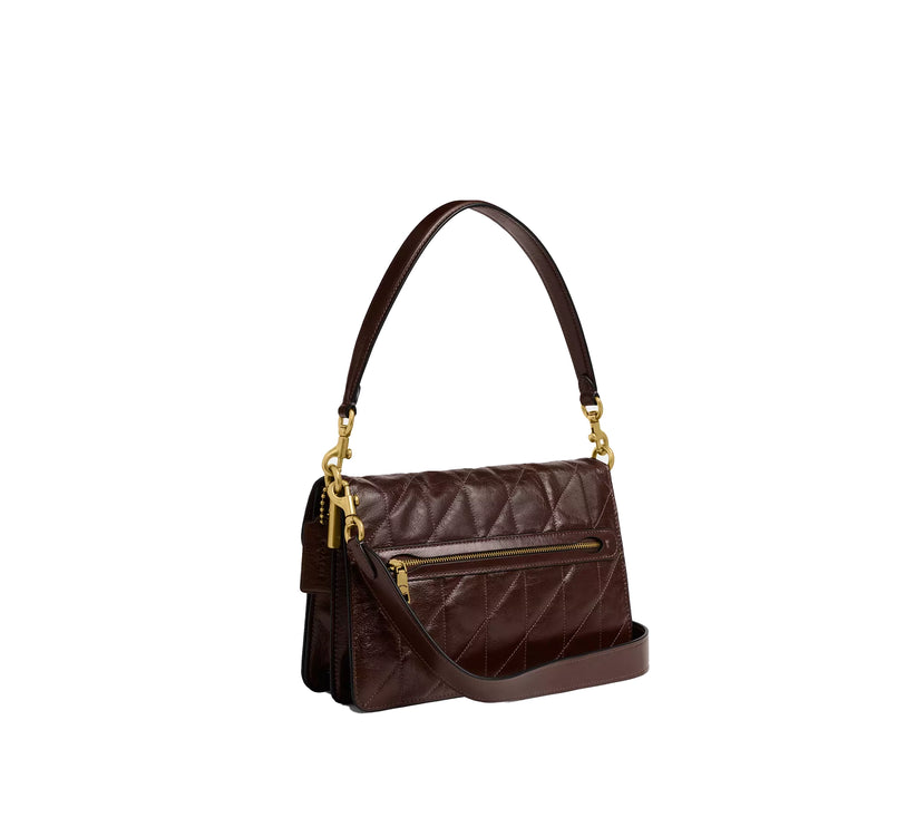 Coach Women's Chain Tabby Shoulder Bag With Quilting Brass/Maple