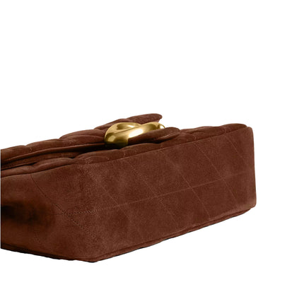 Coach Women's Tabby Shoulder Bag 26 With Quilting Suede/Brass/Warm Brown