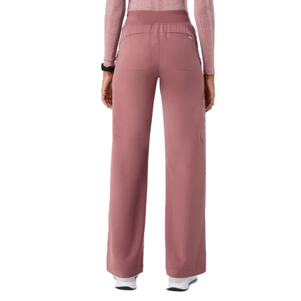 FIGS Women's High Waisted Isabel Wide Leg Scrub Pants Mauve
