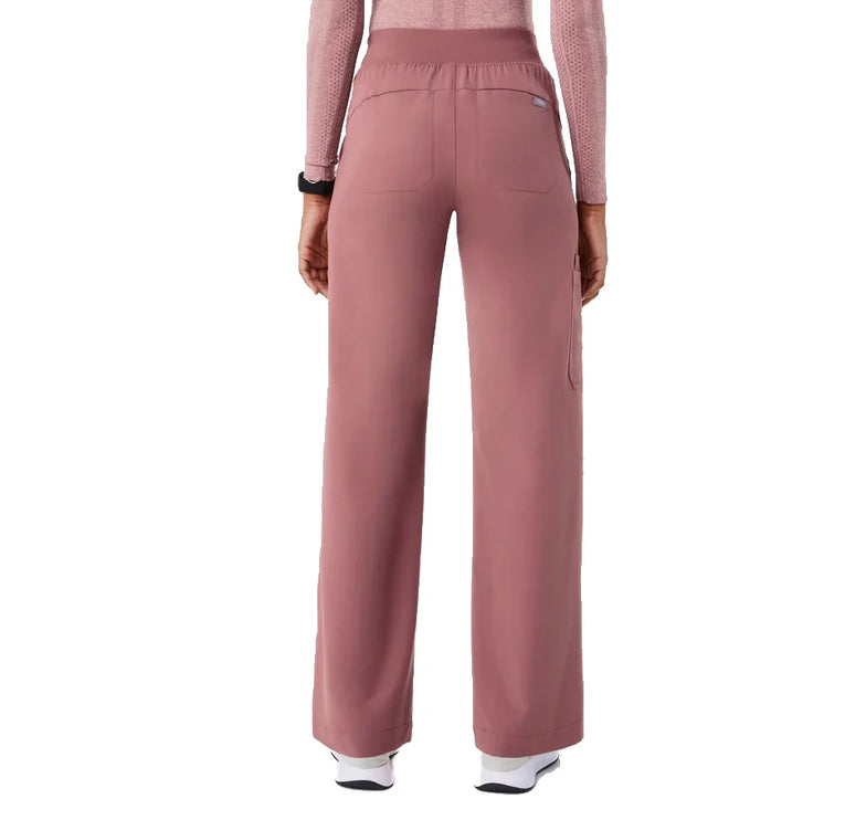 FIGS Women's High Waisted Isabel Wide Leg Scrub Pants Mauve