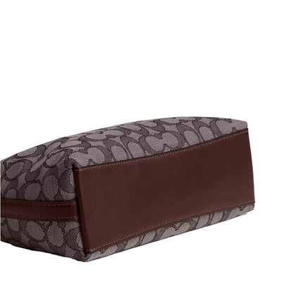 Coach Women's Juliet Shoulder Bag 25 In Signature Jacquard Brass/Oak Maple