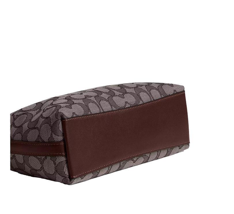 Coach Women's Juliet Shoulder Bag 25 In Signature Jacquard Brass/Oak Maple