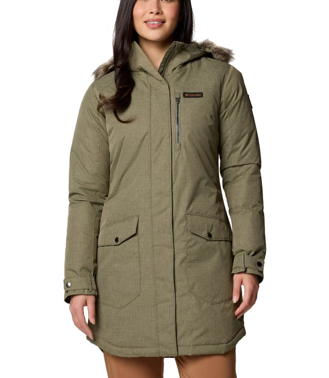 Columbia Women's Suttle Mountain Long Insulated Jacket Stone Green