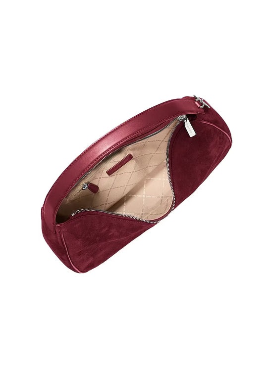 Michael Kors Women's Nayla Medium Fringed Hobo Shoulder Bag Maroon