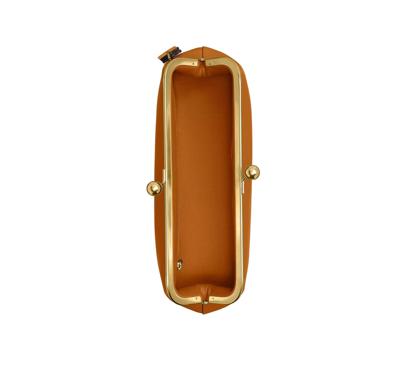Coach Women's Kisslock Frame Bag 30 Brass/Saffron